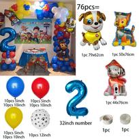 76 vnt. PAW Patrol Balionų Arkos Girliandos Pakuotė Latekso Balionai Skaičių Kamuoliukai PAW Patrol Gimimo Data Kūdikio Dušo Šventės Dekoracija Dovana as shown blue