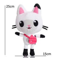 25cm 8vnt. Gabby lėlių namelio pliušinis žaislas animacinis pliušinis gyvūnas undinėlė katė undinėlės pliušinė lėlė Kalėdinė dovana vaikams white