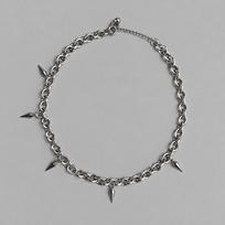 Sweater Chain Choker Necklace Titanium Steel Punk Necklace Hip Hop Hip Hop Necklace  For Lovers A gray