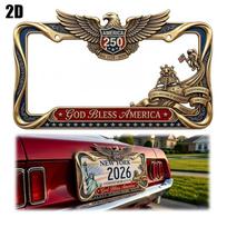 Anniversary License Plate Frame Car Tag Holder Standard Size Commemorative Gift Automotive Exterior Modification License Plate Covers Frames 6 raudona