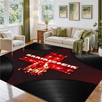 Rammstein Design Crystal Velvet Rug Soft Decorative Mat for Bedroom Entrance 80cmx120cm