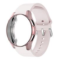 Dėklas+dirželis Samsung Galaxy Watch 4 classic 46mm 42mm 44mm 40mm išmaniajam laikrodžiui correa Ridge Sport Apyrankė Galaxy Watch 4 dirželis watch 4 classic 46mm white