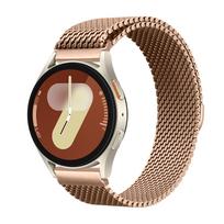 Thick Band for Samsung Galaxy watch 7/6/5/4/classic/5 Pro/s3 44mm Milanese loop Bracelet Correa Huawei gt 3 4 5 20mm 22mm Straps Galaxy 4 40mm 44mm rožinio aukso spalvos