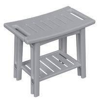 Shower Stool Shower Bench Stool With Storage Shelf Waterproof Bathroom Spa Bathing Shower Seat Chair Storage Bench For Home Use pilka