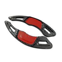 For Volkswagen VW Golf 7 Rline 7.5 GTI Tiguan Sciricco Touran X Sagitar POLO MK7 GTD GTE 2Pcs Car Steering Wheel Paddle Shift Black Carbon Fiber black