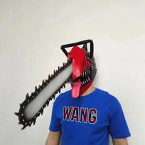 Helovino grandininio pjūklo žmogaus kaukė Cosplay kostiumas Siaubo vakarėlis Tongue Style