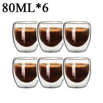 80-650ml Dvisienis stiklinis puodelis Atsparus arbatai Alaus puodelis Kavos Pieno Citrinų sulčių puodelis Gėrimų indai Mėgėjas Kavos puodeliai Dovana Kūrybiškumas 301-400ml