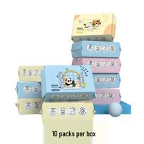 Mini Cartoon Baby Wet Wipes - Portable Pocket Packs for Face, Hands, and Mouth