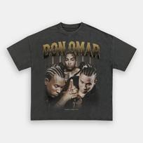 Don Omar Vintage Graphic T-Shirt Reggaeton Legend Retro Print Tee Unisex WoUnisex Casual Summer Short Sleeve Hip Hop Latin MusicFanTop S gray