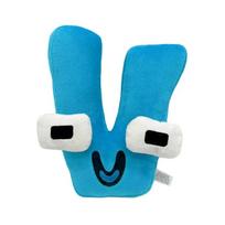 Abėcėlės istorijos pliušiniai žaislai Anime lėlė Kawaii 26 anglų raidės Iškamšiukai Vaikų švietimas Montessori pliušinis žaislas lėlė Dovanos blue