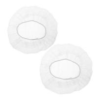 2Pcs Cowboy Hat Rain Cover Waterproof Transparent Plastic Protector Outdoor Dust Sleeve 52Cm Fit 24.5X24.5X23CM white