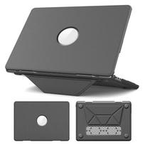 Slim Protective Case With Foldable Stand MacBook Air 13 Pro 13/14/16 Inch PU Leather Cover A3404 A2941 A3114 A2337 A2179 MacBook Pro 13 A1706, A1708, A1989, A2159, A2338 pilka