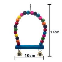 Colorful Pet Bird Swing Cloud Ladder Climbing Station Pole Swing Chew Bird Toys Bird Climbing Toys Bird Cage Accessories as the picture blue