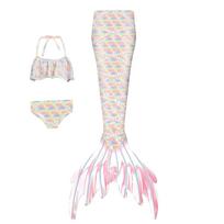 Undinėlės kostiumas iš poliesterio mergaitėms ir vaikams Style D,Child 120 white
