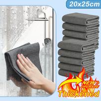 120pcs Reusable Magic Cleaning Cloths Microfiber Washing Rags Car Window Mirror Wipe Towels Rag Household Kitchen Clean Tools Matches the image,1 Piece gray