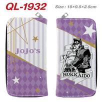 JoJo's Bizarre Adventure Full Color Zipper Wallet Anime Cartoon Long Clutch Bag Multi-Function Coin Purse Ticket Clip Bucciarati Zipper Design 1pcs Long Zipper gray