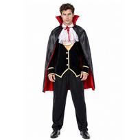 Helovino suaugusiųjų vampyro kostiumo rinkinys Cosplay apranga Šventės vaidmenų žaidimas Gotikinio kilmingojo demono kunigaikščio tema M Recommended 175-185cm black