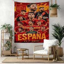 Lamine Yamal Custom Your Name Wall Decor Tapestry Art For Pet Memorial Birthdaywedding Party Backdrop Family Gift 130cmx150cm