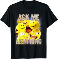 Verity Meme Ask Me Anything Bootleg Style T-Shirt M yellow