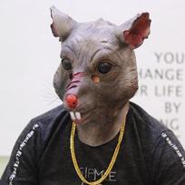 Helovino Siaubo Pelės Kaukė Latekso Gyvūno Galvos Apdangalas Cosplay vakarėlio Kostiumo Rekvizitas Rat gray