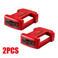 USB Charger Adapter for Milwaukee 18V Lithitum Battery Portable Type-C Port Fast Charging Battery Storage Rack Holder Case