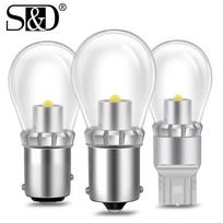 1Pc T20 LED W21/5W W21W 7440 7443 1156 BA15S BAU15S P21W Led PY21W 1157 BAY15D BA15D BAZ15D P21 5W automobilio atbulinės eigos žibintas DRL lemputė P27W T27 351 3156 T25 P27W balta