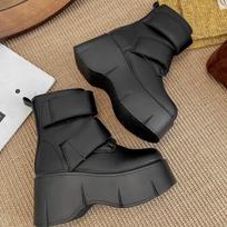 Northeast Velcro heightened thick-soled snow boots women's 2025 new winter velvet thickened warm non-slip cotton shoes 39 juoda