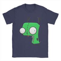 Gir Invader Zim Men T Shirts Novelty Tees Short Sleeve Round Collar T-Shirts Cotton Plus Size Clothing XXXXXL tamsiai mėlyna spalva