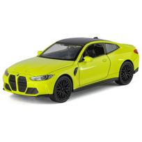 1/32 BMW M4 G82 Kupė Lydinio Sportinio Automobilio Modelis Metalinis Liejinio Transporto Priemonės Automobilio Modelis Simuliacinis Garsas ir Šviesa Kolekcija Vaikų Žaislas Dovana geltona