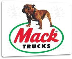 Mack puspriekabės pardavėjo šuns logotipas remonto servisas retro sienos reklamos dekoras metalinis skardinis ženklas aliuminio 20x30cm（7.8x11.8inch） red