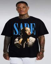 SADE BLUE SMOOTH JASZZ BLACK  T-Shirt Men's SIZES XXL brown