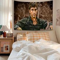 S-Scarface 1983 Filmas Al P-Pacino Filmas Spausdintas Didelis Sieninis Gobelenas Menas Mokslinės Fantastikos Kambarys Namų Dekoras Dekoras Antklodė 75x140cm