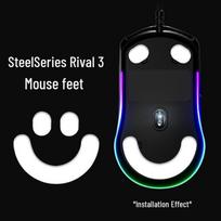 SteelSeries Rival 3 Anti-Slip Mouse Feet Replacement Stickers black