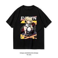 Evelyn Zenless Zone Zero Arpg Urban Action Adventure Tshirt Unisex Unisex Summer Cotton Printed T Shirts Player Gamers Casual 3XL black