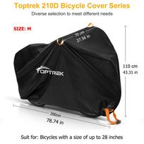 Toptrek Dviračio danga Vandeniui atspari Apsauginės dangos Lauko Anti-UV Dviračių danga Lietaus Sniego Vėjui atspari MTB Sodo Purvo dviračio priedai M-200x110x70cm black