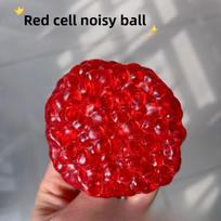 Crunchy Asmr Ice Beads Filled Squishy Stress Balls Super Soft Squeeze Sensory Fidget Toys Anxiety Relaxation Gift For Adults red