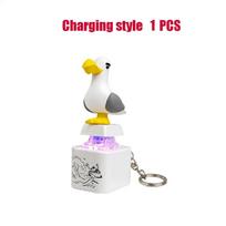 /=Mine Seagull Keycap Keychain Luminous Sounding Stress Relief Creative Fidget Toy Portable Electronic Pendant For Adult** white