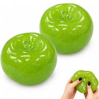 Slush Apple Squishy Sensory Soft Squeeze Ball Stress Relief Toy, Cute Sensory Squeeze Play for Anxiety Classroom Rewards žalia