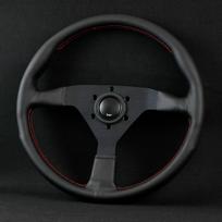 350 mm MonteCarlo odinis vairas MOMO NRG HKB OMP SPARCO stebulėms MonteCarlo RD stitch black