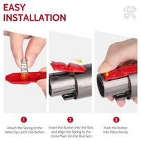 LITE-For Dyson V7 V8 V10 V11 V15 Wand Tube& Vacuum Cleaner Replacement Parts-Latch Tab Button With Spring Repair Head Clip