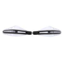 1 Pair Universal Handlebar Hand Protector LED Light Motorcycle Hand Guards balta