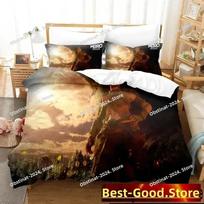3D Game Metro Exodus Bedding Set Printed single Comforter Quilt Bed Cover Duvet Cover Pillow Case 3 Pieces Sets Kids Adult Size EU Single 135*200cm/53x79in 3pcs black