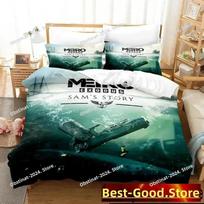 3D Game Metro Exodus Bedding Set Printed single Comforter Quilt Bed Cover Duvet Cover Pillow Case 3 Pieces Sets Kids Adult Size EU Single 135*200cm/53x79in 3pcs