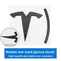 3d ABS Chrome Black Red Logo Dual Motor Emblem Letters Car Trunk Badge For Tesla Model Y 3 X S Dual Motor Sticker Accessories MODEL Y