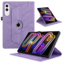 For Lenovo Yoga Tab 11.1 Case Tb710fu 360 Rotating Embossed Flip Stand Tablet Cover for Funda Lenovo Yoga Tab Case 11.1 Inch For Yoga Tab 11.1 violetinė