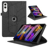 Skirta Lenovo Yoga Tab 11.1 dėklas Tb710fu 360 besisukantis reljefinis atlenkiamas stovas planšetinio kompiuterio dangtelis Funda Lenovo Yoga Tab dėklui 11.1 colio For Yoga Tab 11.1 juoda