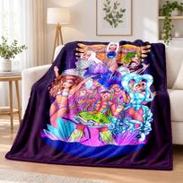 Lady Gaga Flannel Throw Blanket Soft Warm Cozy For Sofa Bed Indoor Home Bedroom Use 80cmx120cm