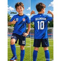 2026 Specialūs Bellingham #10 Gerbėjų Futbolo Marškinėliai Šortų Rinkinys Moterys Vyrai Anglijos Gerbėjų Marškinėliai ir Šortai Vasaros Vaikams 2 Dalių Rinkinys 140