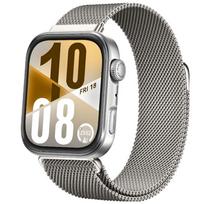 Milanese Magnetic Stainless Steel Watch Band For Huawei Watch Fit 5 / Fit 5 Pro / Fit 4, Breathable Mesh Adjustable Replacement Wrist Strap For Huawei Watch Fit 5 / Fit 5 Pro / Fit 4 gray