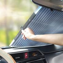 Kietas priekinis skydas nuo saulės, ištraukiamas skėtis nuo saulės automobiliui, automobilio langų gaubtai priekinis galinis priekinis stiklas su dvigubais siurbtukais(80 cm) 46cm/18.11in white